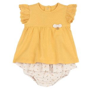 Pagliaccetto Giallo con Culotte a Fiori Beige – Chicco