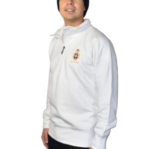 REALE CIRCOLO CANOTTIERI TEVERE REMO – Felpa 1/2 zip – Bianco