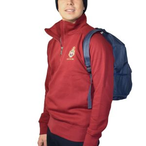 REALE CIRCOLO CANOTTIERI TEVERE REMO – Felpa 1/2 zip – Rosso