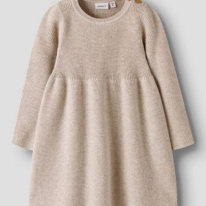 VESTITO IN MAGLIA BEIGE – Name it