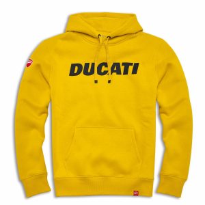 Felpa con cappuccio Ducati Logo Gialla