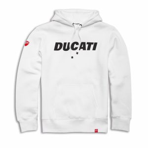 Felpa con cappuccio Ducati Logo Bianco