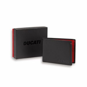 Portafoglio in Pelle Originale Ducati Firma Black 987713562