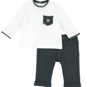 COMPLETO T-SHIRT M/L con PANTALONE SPIGATO VERDE – CHICCO