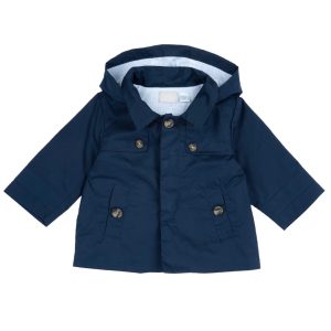 TRENCH CON CAPPUCCIO BLU – CHICCO