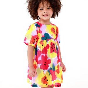 VESTITO A FIORI FUXIA/GIALLO – TUC TUC