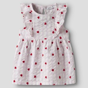VESTITO A QUADRI ROSA CON CUORI – NAME IT