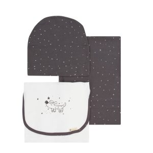 Set Lenzuolo Coche 40×80 B.co/Grigio – Bimbidreams