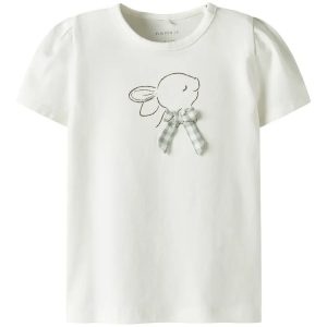 SET T-SHIRT CON CONIGLIO E SHORTS B.CO E VERDE – NAME IT