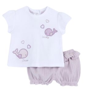 COMPLETO T-SHIRT M/C E SHORTS LILLA – CHICCO
