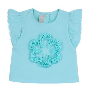 T-SHIRT M/C VERDE CON FIORE – CHICCO