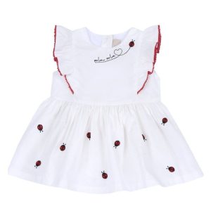 VESTITO M/C B.CO CON COCCINELLE – CHICCO