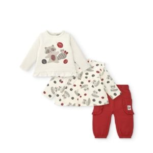 SET 3 PZ FELPA con BOTTONI SWEET RACOON – Tuc tuc