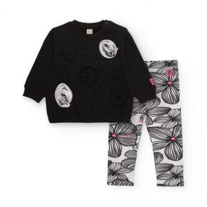 COMPLETO FELPA NERA CON LEGGINS FELPATI A FANTASIA – Tuc tuc