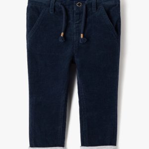 PANTALONE VELLUTO BLU con RISVOLTO – Name it