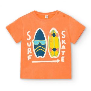 T-SHIRT M/C ARANCIO LAGUNA BEACH – TUC TUC