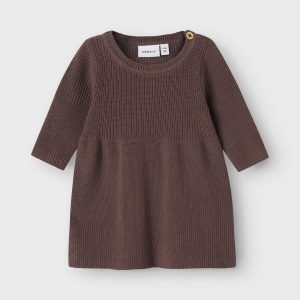 VESTITO IN MAGLIA MARRONE – Name it