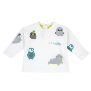 MAGLIETTA M/L BIANCA CON STAMPA FOCHE – CHICCO