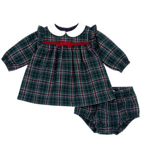 VESTITO CON COULOTTE SCOZZESE VERDE – Chicco