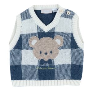 GILET A QUADRI GRIGIO – CHICCO