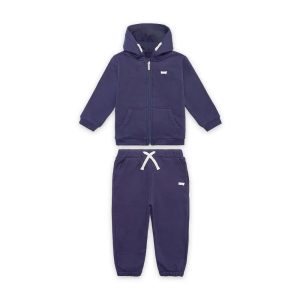 CARRERA – TUTA FELPATA CON CAPPUCCIO BLU NAVY