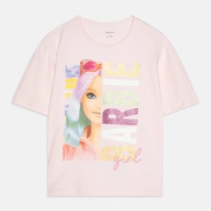 T SHIRT M/C BARBIE ROSA – NAME IT