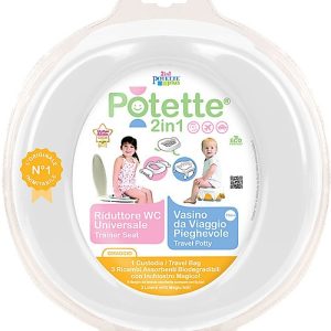 Potette – Vasino da Viaggio e Riduttore WC 2 in 1 Verde