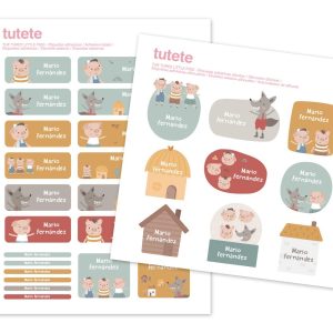 Etichette Adesive 29pz The Three Little Pigs – Tutete