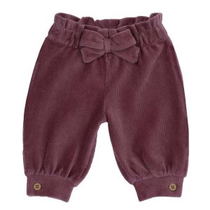 PANTALONI VELLURO ROSA SCURO CON FIOCCO – Chicco
