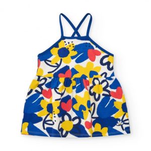 VESTITO A SPALLINE FANTASIA BLU – TUC TUC