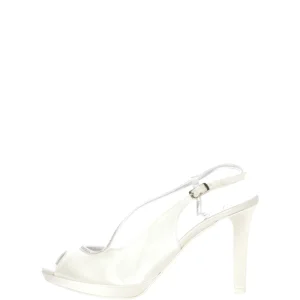 Sandalo sposa bianco seta con Swarovski A120