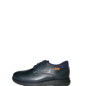Allacciato casual in pelle blu Himalaya