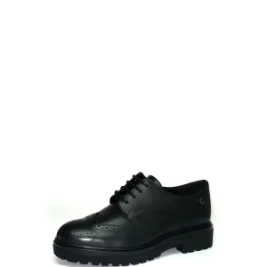 Allacciato francesina in pelle nera Cinzia Soft