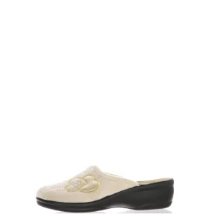 Pantofola in panno con cuori Inblu bj136