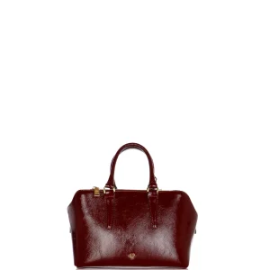 Bauletto bordeaux in pelle vernice