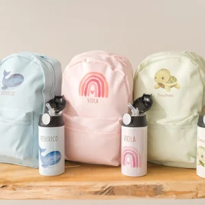 Set Zainetto + Borraccia termica personalizzati