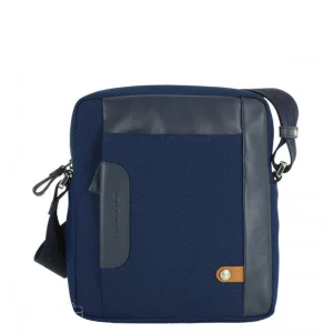 Borsello uomo a tracolla Core in tessuto e pelle Acciaio