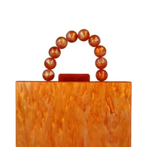 Borsetta in osso con manico arancione e fuxia Menbur