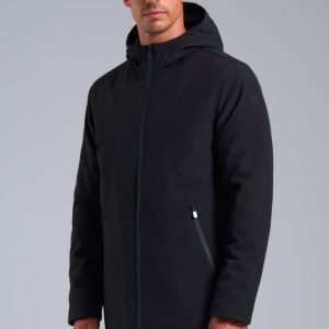 CIESSE – GIACCA LUNGA IN SOFTSHELL Herdo – Nero
