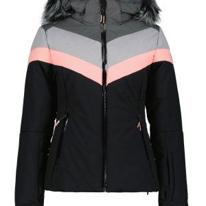 ICEPEAK – COMPLETO SCI DONNA Electra nero, pantalone nero, cappuccio con pelliccia