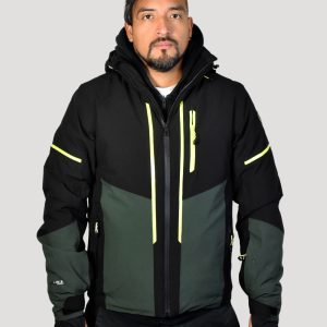 ICEPEAK – COMPLETO SCI UOMO FIRCREST verde e nero, pantalone nero