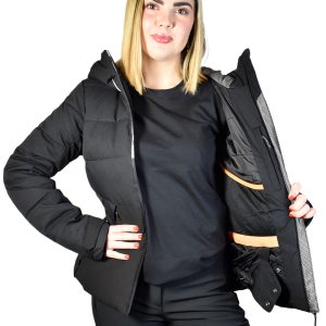 ICEPEAK – COMPLETO SCI DONNA Electra nero, pantalone Bovil nero, cappuccio senza pelliccia