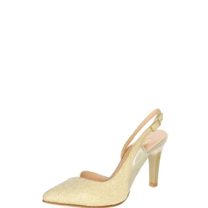 Decolletè elegante aperto al tallone, blu o argento, Soffice Sogno e21560