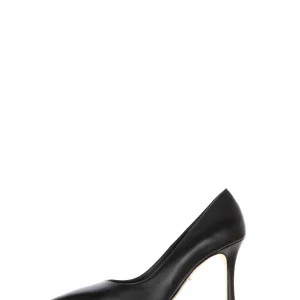 Decolletè elegante in pelle nero tacco alto Melluso