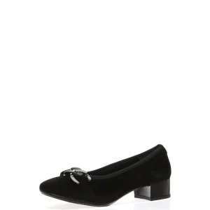 Decolletè in camoscio blu o nero con tacco basso Soffice Sogno