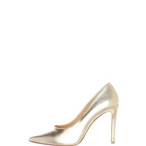 Decolletè in pelle argento o platino tacco alto