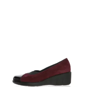 Decolletè nero, blu e bordeaux  con zeppa Soffice Sogno