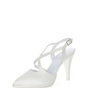 Decolletè sposa aperto al tallone con plateau Chiara Firenze