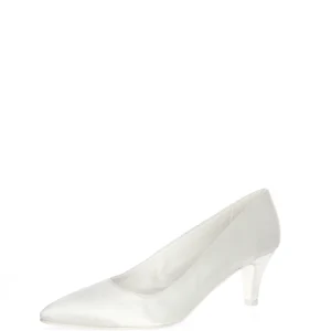 Decolletè sposa raso bianco seta tacco basso Joel Holly