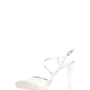 Decolletè sposa tallone aperto e cinturino trasversale Joel